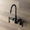 Kingston Brass AE81T0 Adjustable Center Wall Mount Tub Faucet, Matte Black AE81T0 - alternate 3